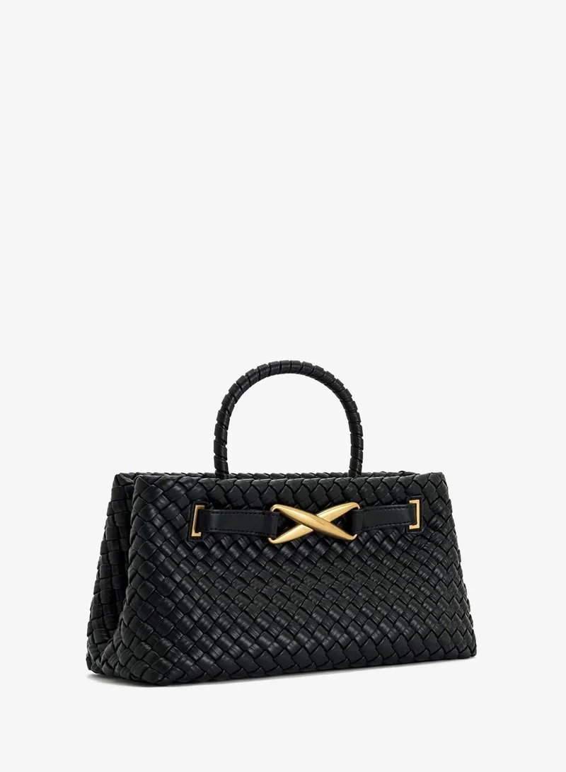 Jw Pei Black Elora Woven Mini Bag for Women | Best Price UAE