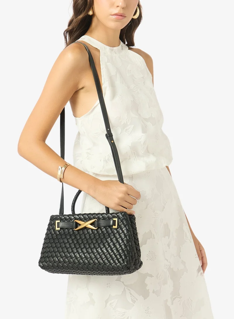 Jw Pei Black Elora Woven Mini Bag for Women | Best Price UAE