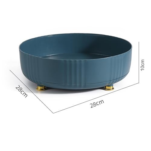 House of Quirk Plastic Non Skid Turntable Lazy Susan Table Mount Cabinet Organizer 2 Tier 360 Degree Rotating Floating Shelves Spice Rack - Image 3