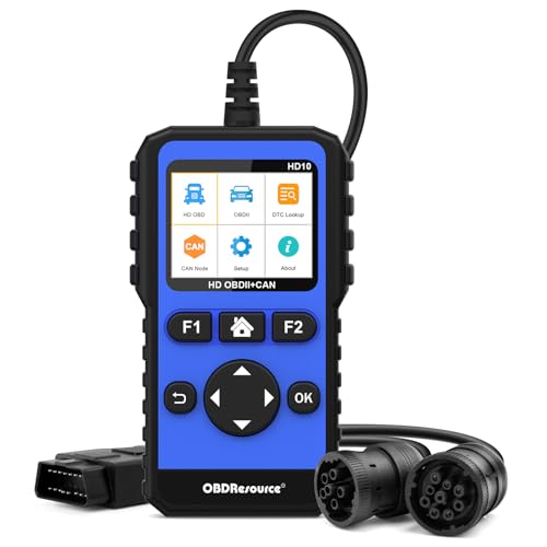 OBDResource Full Systems Heavy Duty Truck Scanner Tool HD OBD/EOBD/OBD2 Automotive Scanner Diagnostic Tool for Truck & Car 2 in 1 Code Reader for Most 12V 24V Diesel Vehicles - Image 1