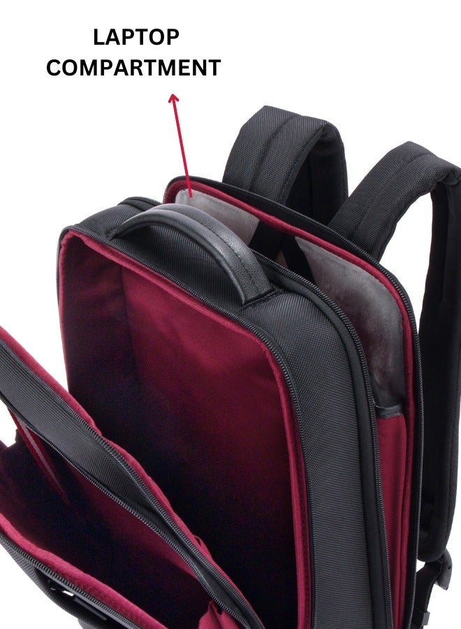 pierre cardin Professional Travel Laptop Backpack, Extensible Business Bag, Water Resistant College Backpack  - Image 5