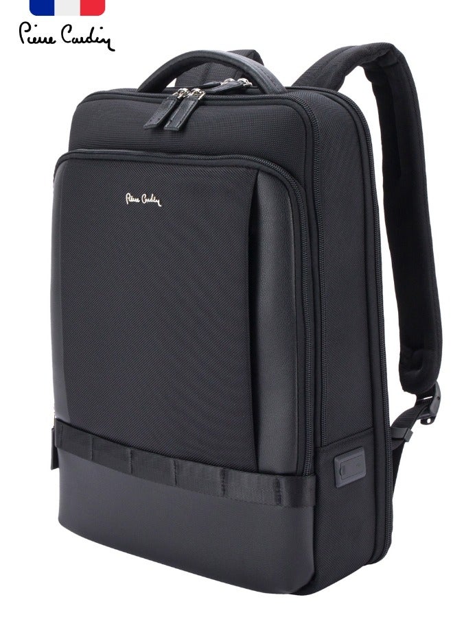 pierre cardin Professional Travel Laptop Backpack, Extensible Business Bag, Water Resistant College Backpack  - Image 1