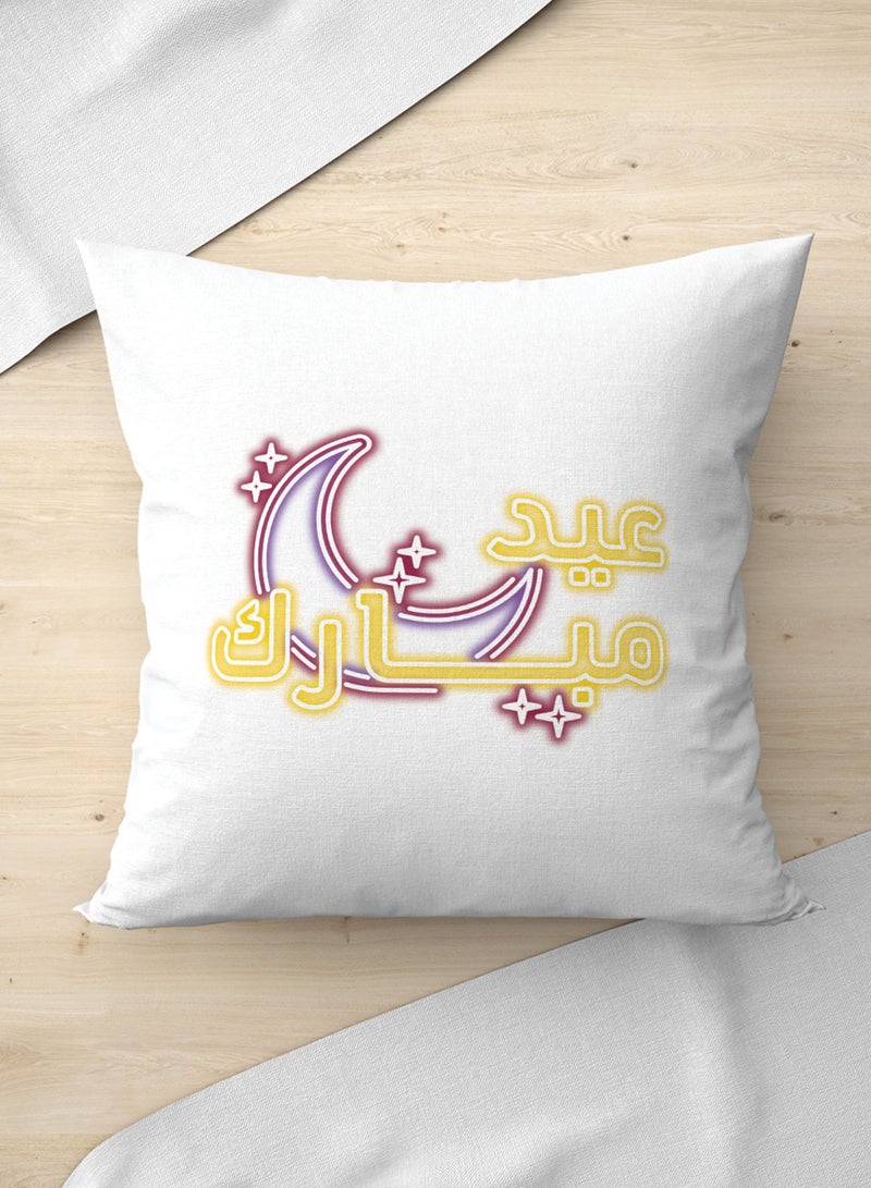 LOWHA Polyester Pillowcase Cushion Cover with Eid Mubarak Design - Image 2