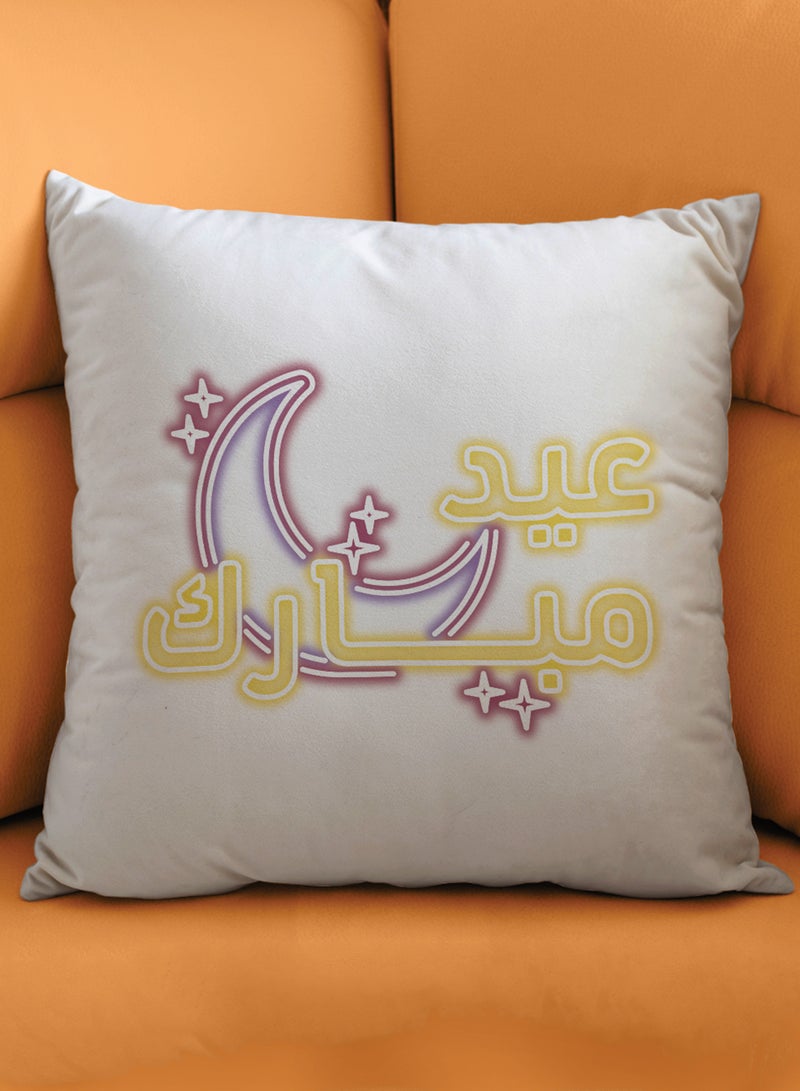 LOWHA Polyester Pillowcase Cushion Cover with Eid Mubarak Design - Image 3