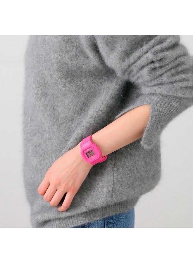 جي شوك ساعة رقمية نسائية بشريط وردي - GMD-S5610PK-4DR - Image 3