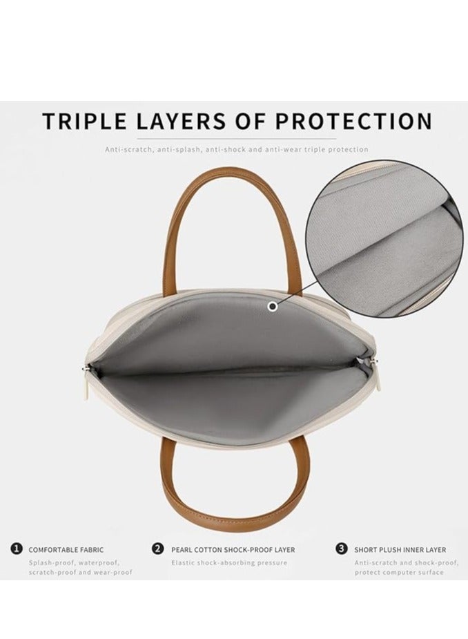 Laptop Bag for Women,14-15.6 Inch Shoulder Bag, Waterproof Laptop Sleeve Case Business Office Work Bag, Briefcase Computer Tote Bag Laptop Carrier  - Image 3