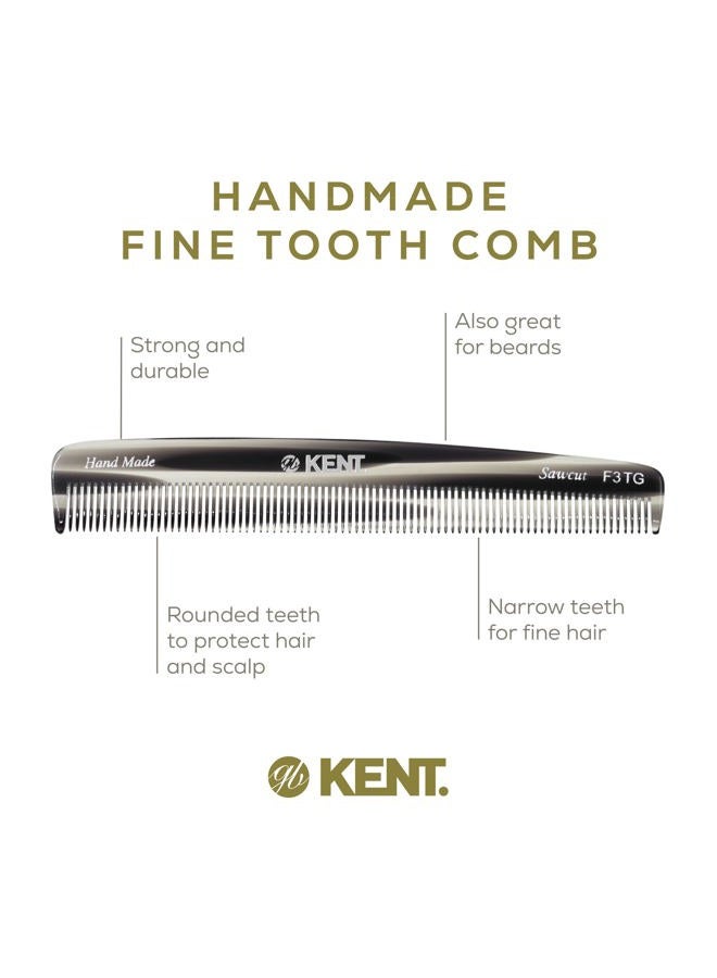 Clubman Kent F3T G Fine Tooth Comb for Hair Parting, Handmade Combs for Men and Straightening Comb for Women, Dandruff Remover Kent Mens Combs for Fine Hair - Image 4