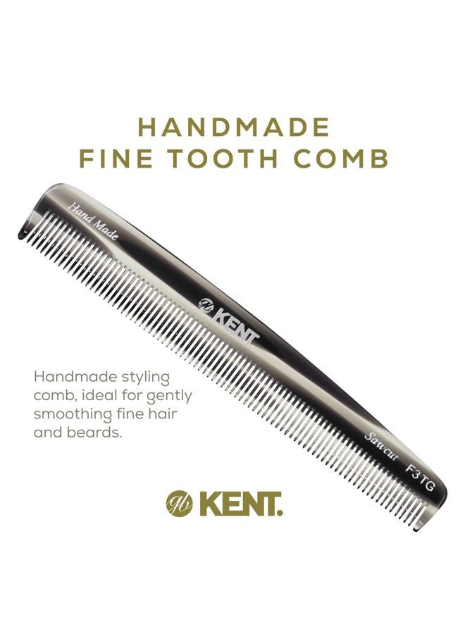 Clubman Kent F3T G Fine Tooth Comb for Hair Parting, Handmade Combs for Men and Straightening Comb for Women, Dandruff Remover Kent Mens Combs for Fine Hair - Image 3