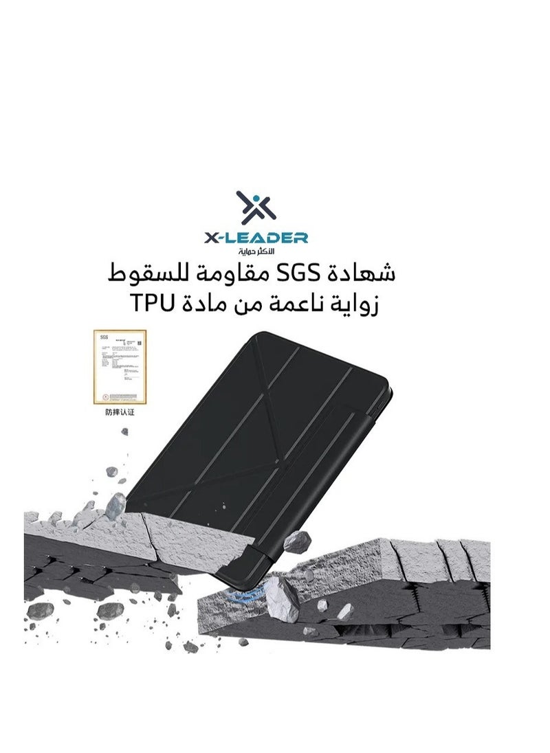 x-leader - iPad AIR smart cover with MagSafe technology, with multiple patterns and positions, and resistant to shocks and scratches, 3 in 1 - Image 1