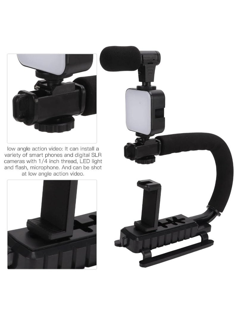 Generic Vlogging Kit for Starter Photography & Video Recording Camera , Complete Smartphone Live Streaming Set Includes LED Light, Microphone, Tripod, and More, Ideal for YouTube, TikTok, and Instagram Black  - Image 5