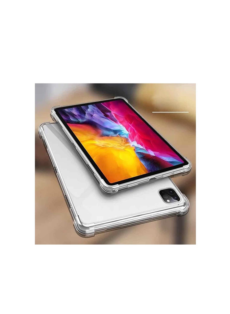حافظة iPad Pro 11 بوصة جديدة 2022 (الجيل الرابع) / 2021 (الجيل الثالث) / 2020 (الجيل الثاني)، حافظة حماية جانبية من السيليكون والمطاط الشفاف، شفافة  - Image 1