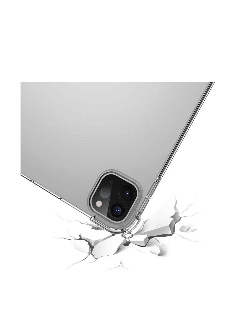 حافظة iPad Pro 11 بوصة جديدة 2022 (الجيل الرابع) / 2021 (الجيل الثالث) / 2020 (الجيل الثاني)، حافظة حماية جانبية من السيليكون والمطاط الشفاف، شفافة  - Image 2