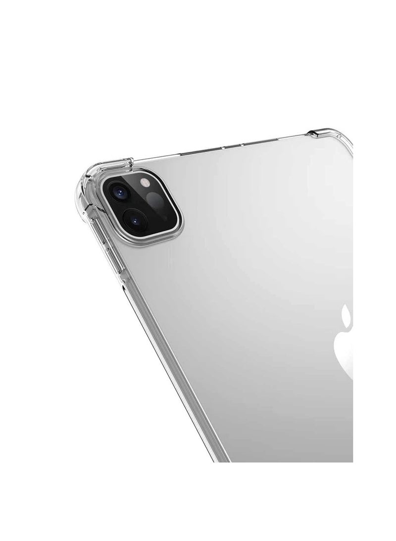 حافظة iPad Pro 11 بوصة جديدة 2022 (الجيل الرابع) / 2021 (الجيل الثالث) / 2020 (الجيل الثاني)، حافظة حماية جانبية من السيليكون والمطاط الشفاف، شفافة  - Image 3