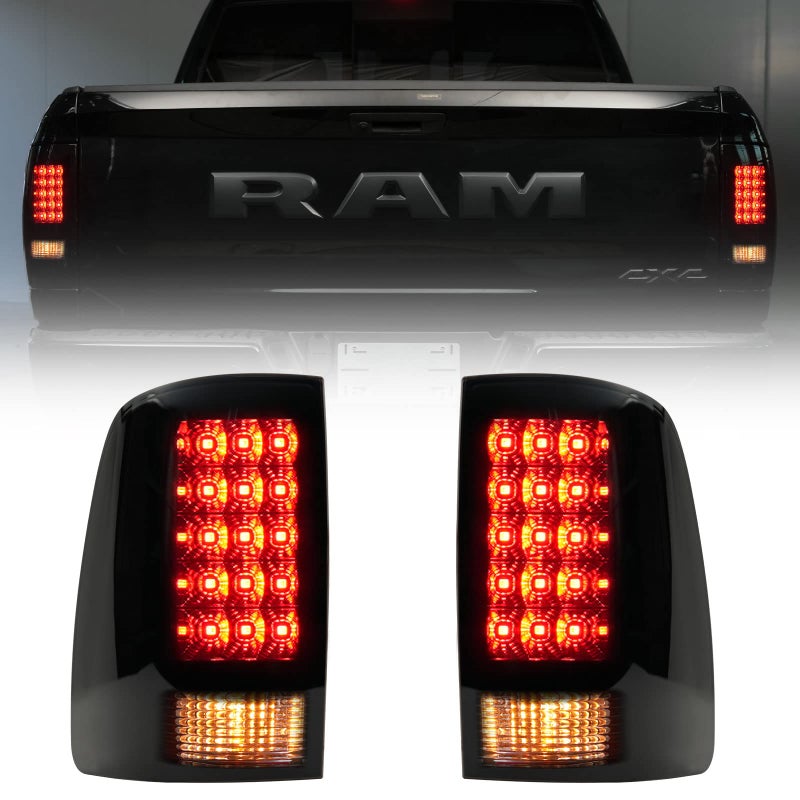 LitMiRaCle Smoke Lens Tail Light Compatible with Dodge RAM 1500 20092018 Brake Light Compatible with Dodge RAM 2500 3500 20102018 Taillight Models