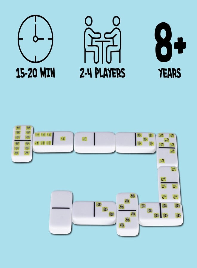 AQUARIUS Spongebob Squarepants Family Dominoes Game, Dominoes Tile Stacking Game for Kids and Adults, Official Nickelodeon Board Game, 2-6 Players, Ages 8+, Family Game Night - Image 4