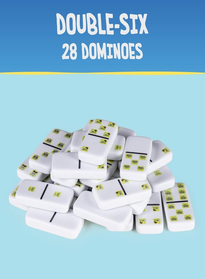AQUARIUS Spongebob Squarepants Family Dominoes Game, Dominoes Tile Stacking Game for Kids and Adults, Official Nickelodeon Board Game, 2-6 Players, Ages 8+, Family Game Night - Image 3