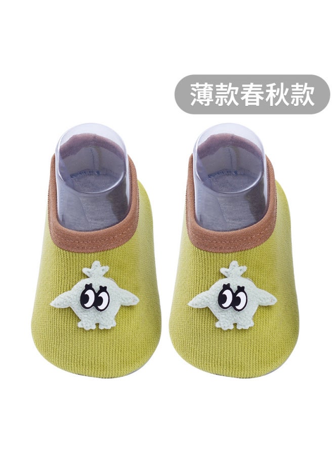 W Kidsren's Floor Socks Spring & Fall Breathable Corduroy Cartoon Cooling Floor Socks Dotted Anti-slip Baby Toddler Shoes And Socks