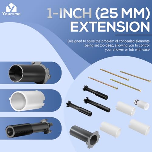 Yoursme 14048000 Universal Extension Set 1” (25mm) Fit for Grohe Grohtherm SmartControl Trims To Operate 3 Water Outlets - Image 4