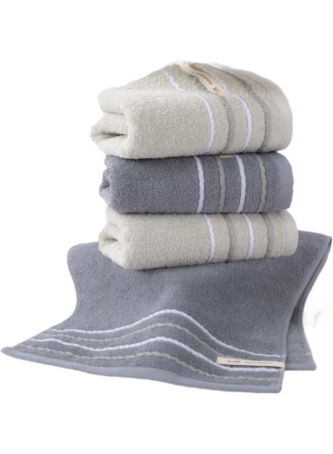 Grace Pure Cotton 5A Grade Antibacterial Towels For Men, Face Towels, 2-Pack, Soft And Absorbent, For Bathing And Face Wiping - Image 1