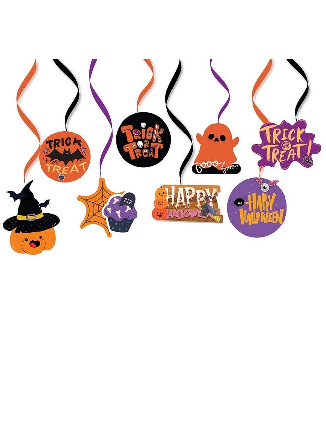 Festiko®Halloween Theme Party Decoration Combo (36 Pcs), Halloween Themes Party Favors for Party Decoration(Banner/Bunting,Swirls,Balloons,Cake Toppers,Cup Cake Topper,Ribbons) - Image 3