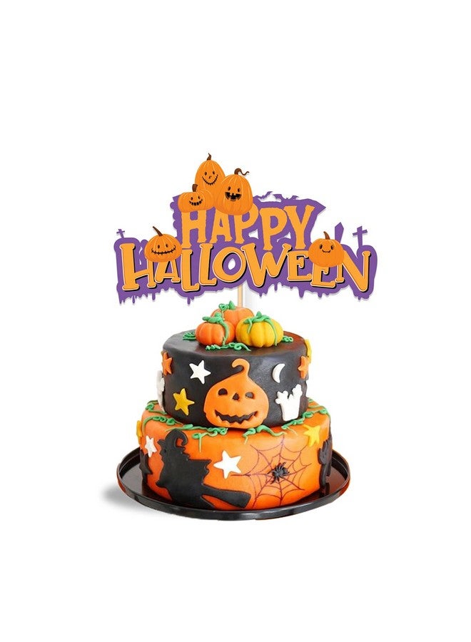 Festiko®Halloween Theme Party Decoration Combo (36 Pcs), Halloween Themes Party Favors for Party Decoration(Banner/Bunting,Swirls,Balloons,Cake Toppers,Cup Cake Topper,Ribbons) - Image 5