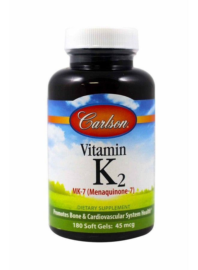 Carlson مكملات المعادن فيتامين ك2 7 45 ميكروغرام جيلاتين طري 180 حبة - Image 1