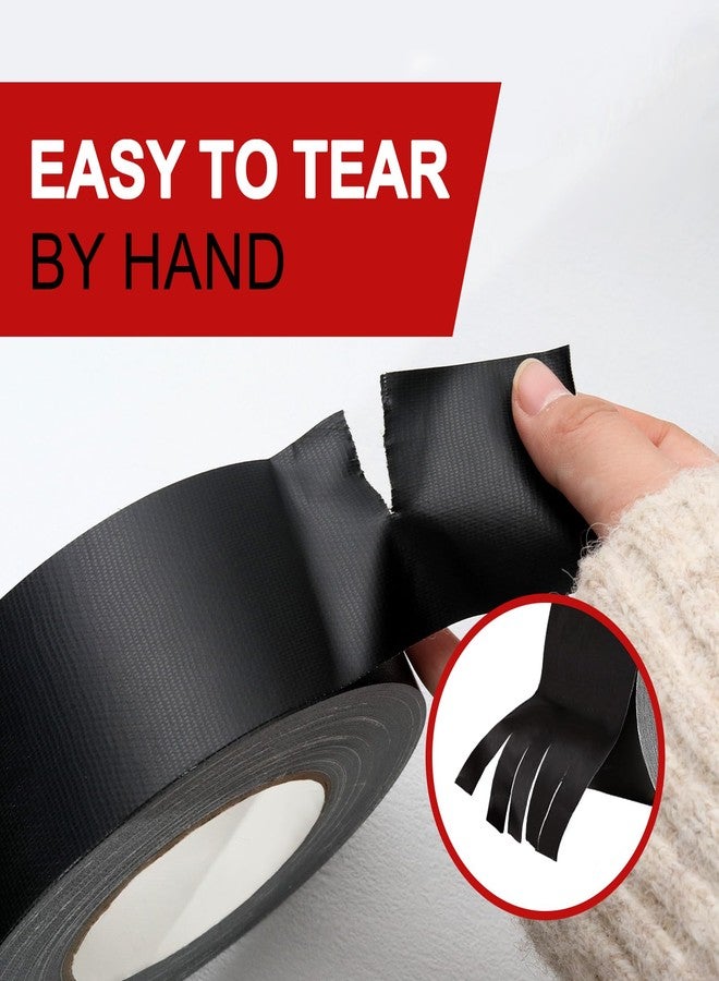 WELSTIK Non-Reflective Black Gaffers Tape 2 inch x 30 Yards, Black Duct Tape 2 Pack, Matte Surface, Easy Tear, Temporary Fixation, Water Resistant - Image 3