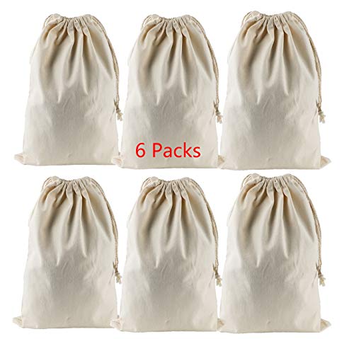 Lanyani 6 Packs Bank Coin Money Cash Bag Sacks, 12" x 17" Canvas Deposit Change Transit Bags with Drawstring, Heavy Duty - Image 4