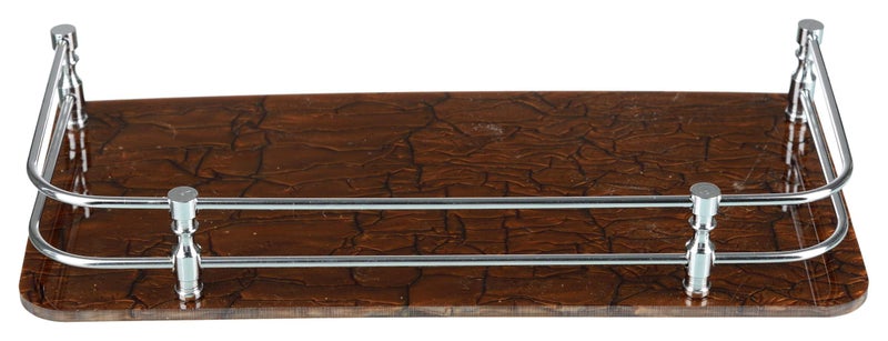 Spiry 12x5 inch Acrylic Wall Mounted Bathroom/Kitchen Shelf(Coffi) - Image 2