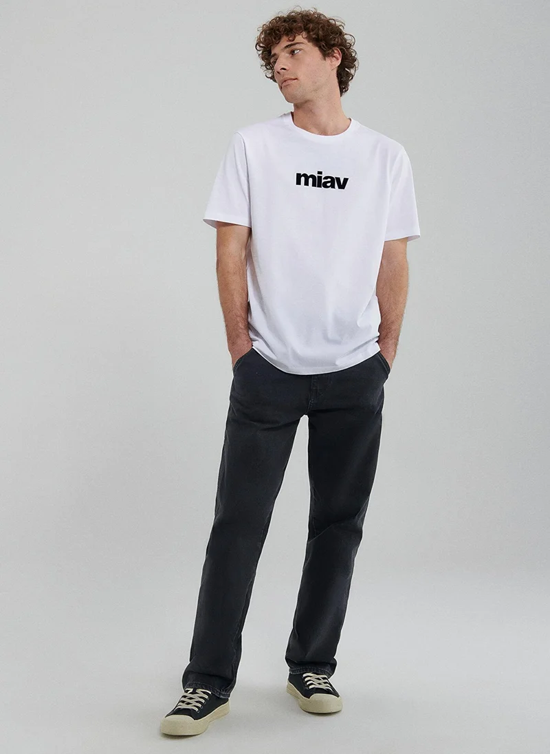مافي Miav Printed White T-Shirt