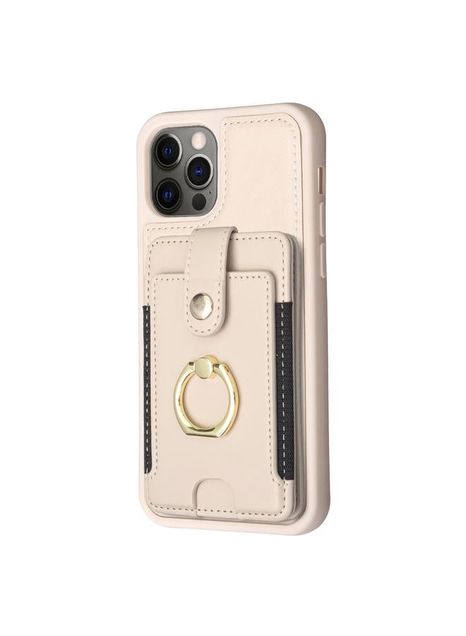 Zaboon Case For iPhone 12 / 12 Pro BF27 Metal Ring Card Bag Holder Phone Case - Image 2