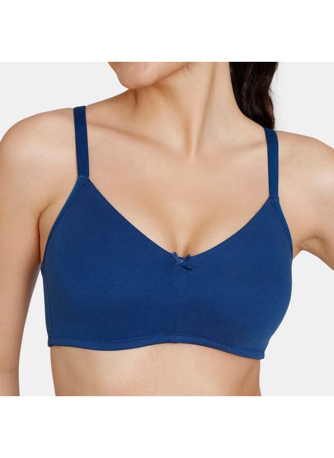 zivame - Zivame Solid Bra with Hook and Eye Closure - Image 1