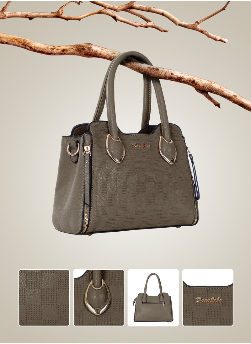 PARAJOHN Fashionable Ladies Top handle Bags Handbags for women Shoulder Crossbody Bag Khaki  - Image 4