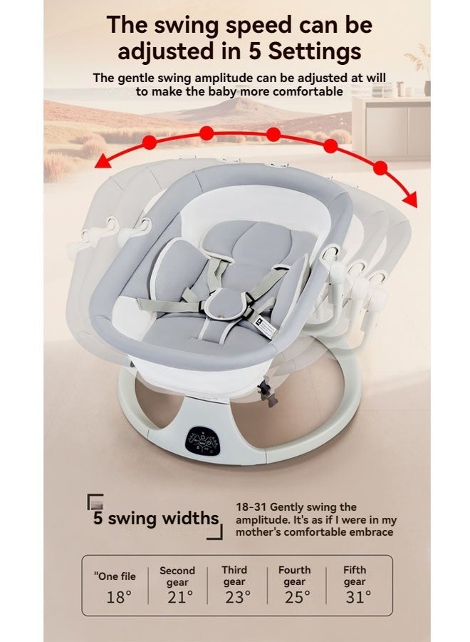 بيوينتي حوض متعدد الوظائف - نائم الهزاز المحمول w / نغمات مهدئة ، ارتفاع قابل للتعديل - مثالي للأطفال حتى سن 3 سنوات - Image 5