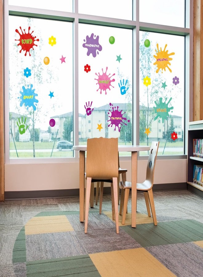 Omlisca Colorful Inspirational Quotes Wall Decals Watercolor Splash & Handprint Motivational Stickers Positive Saying Educational Sticker for Kids Bedroom Classroom Playroom School Home Daycare Wall Art Decor - Image 4