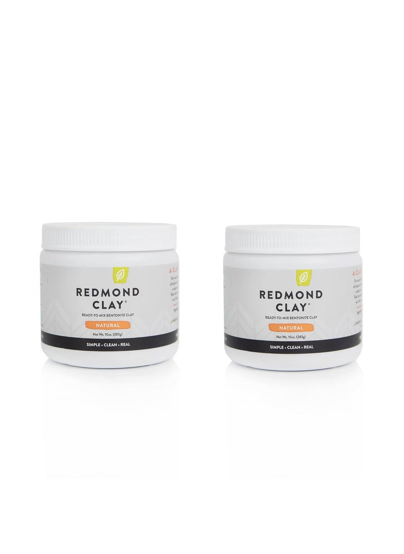 Redmond - REDMOND Clay  Bentonite Clay of 1000 Uses Soothing Facial Mask 10 Ounce 2 Pack - Image 1