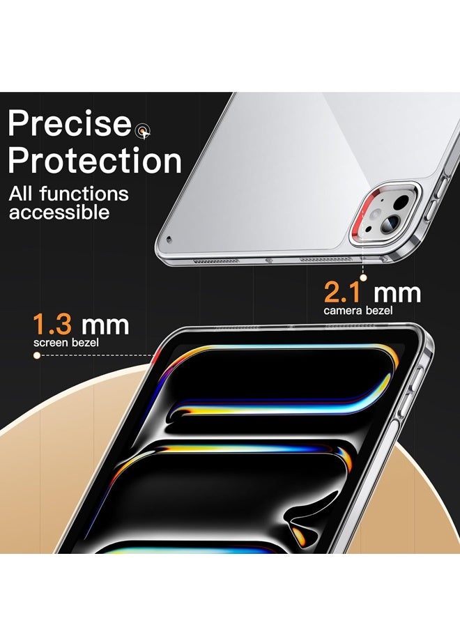 Clear Case for iPad Pro 11-Inch M5/M4 2025/2024 (6th/5th Generation), Anti-Yellowing Transparent Shockproof Slim Tablet Back Cover with Hard PC Back and Soft TPU Bumper - Image 4