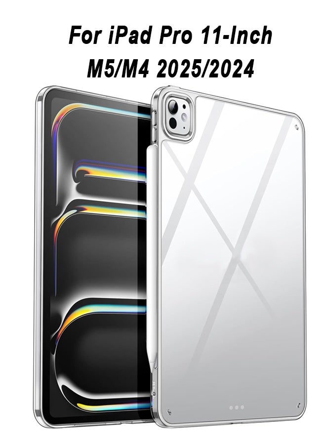 Clear Case for iPad Pro 11-Inch M5/M4 2025/2024 (6th/5th Generation), Anti-Yellowing Transparent Shockproof Slim Tablet Back Cover with Hard PC Back and Soft TPU Bumper - Image 1