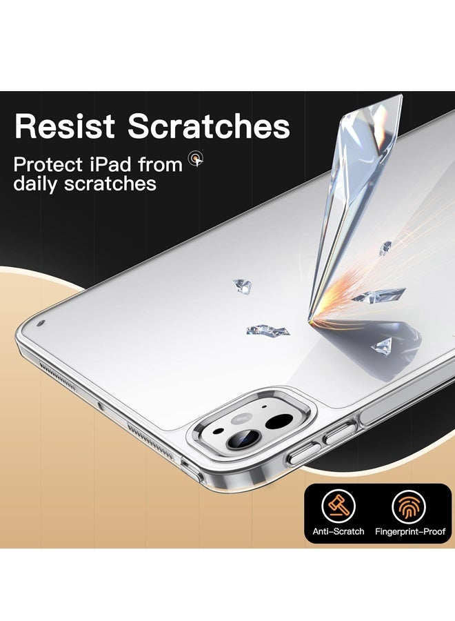 Clear Case for iPad Pro 11-Inch M5/M4 2025/2024 (6th/5th Generation), Anti-Yellowing Transparent Shockproof Slim Tablet Back Cover with Hard PC Back and Soft TPU Bumper - Image 3