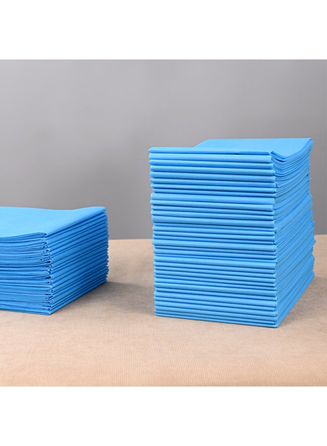 100 Disposable Beauty Bed Sheet Waterproof Oil-proof Pad Single Hole Thickened Bed Sheet Non-woven Fabric For Beauty Salon-Color:Blue-Specifications:SMS Breathable 90*200 100 Pieces - Image 1