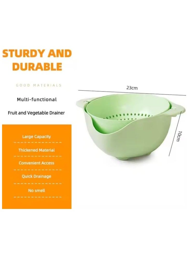Kimaya Kitchen Colander 2 In 1 Kitchen Strainer Colander Bowl Sets Include Plastic Washing Bowl and Strainer Detachable Colanders for Fruits Vegetable Cleaning Washing Strainer Basket - Image 2