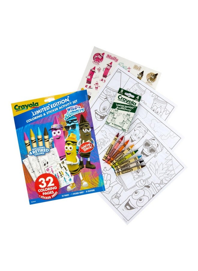 Crayola Retired Colors Coloring & Activity Set, Retired Crayons & Stickers, 32 Pgs, Gift for Kids Ages 3+ - Image 2