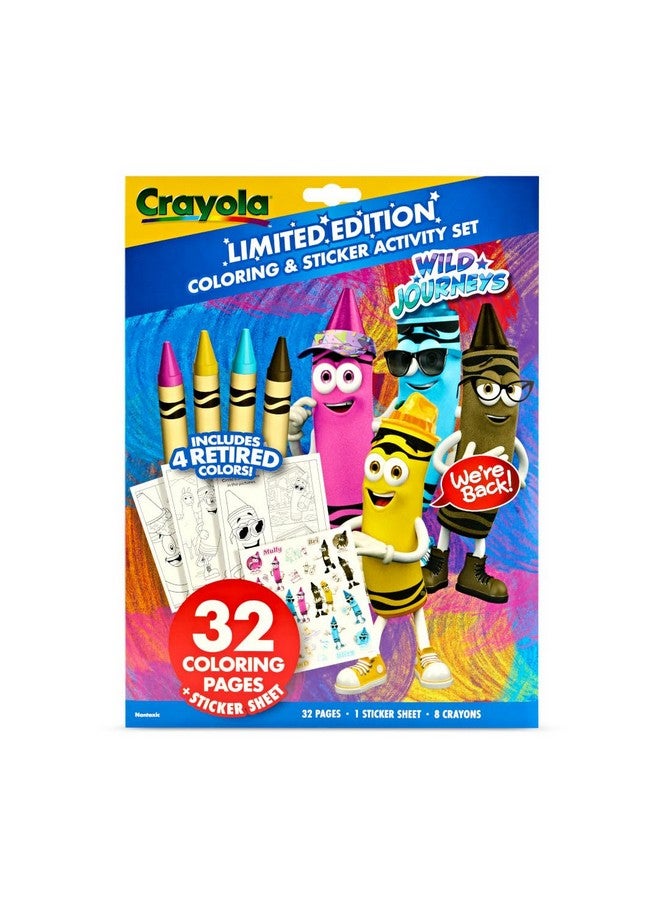 Crayola Retired Colors Coloring & Activity Set, Retired Crayons & Stickers, 32 Pgs, Gift for Kids Ages 3+ - Image 1