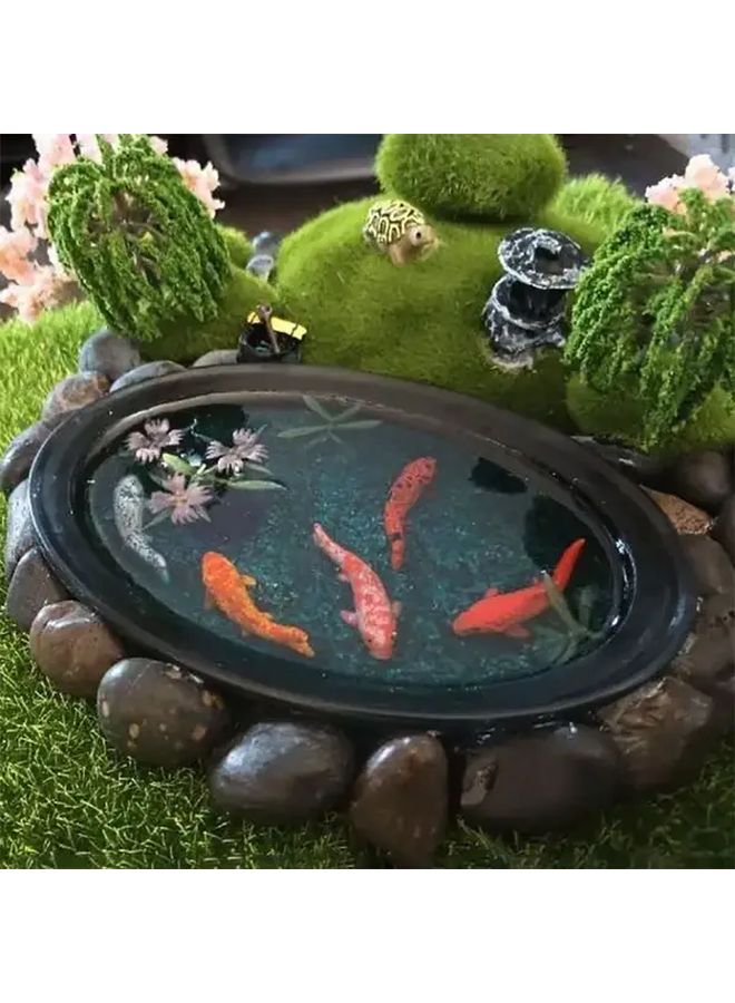 5 Pcs Black And White Resin Koi Fish Model For Aquarium Tank Micro Landscape Decor - Image 3