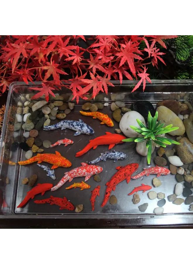 5 Pcs Black And White Resin Koi Fish Model For Aquarium Tank Micro Landscape Decor - Image 2