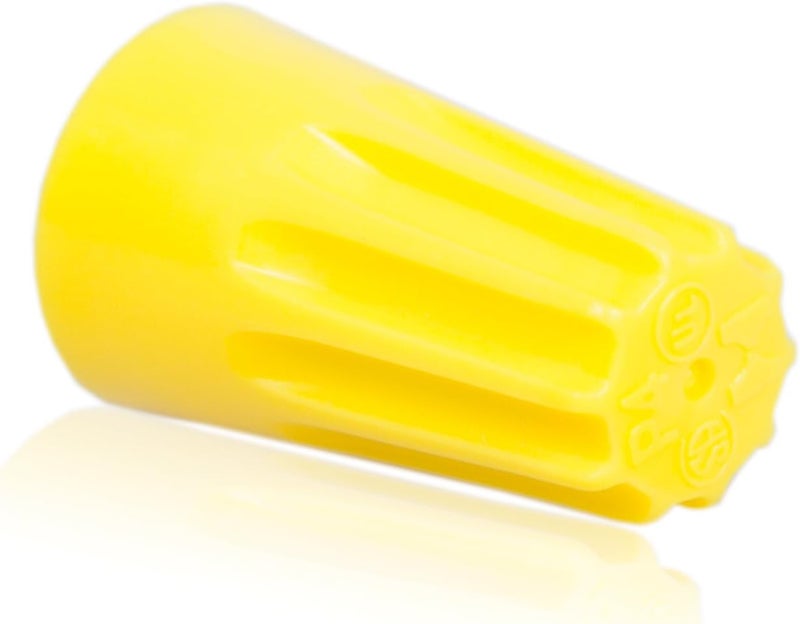 Maxxima Yellow Electrical Wire Connector Screw Terminal, Cone Shaped, UL Listed, Ideal for Electrical Projects and Home Lighting Needs - 500 Pack - Image 1
