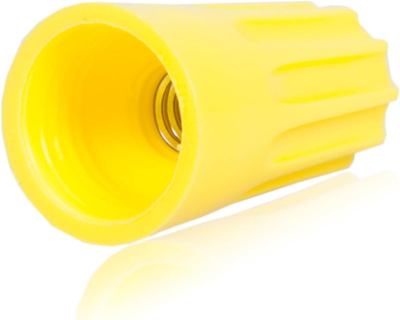 Maxxima Yellow Electrical Wire Connector Screw Terminal, Cone Shaped, UL Listed, Ideal for Electrical Projects and Home Lighting Needs - 500 Pack - Image 2