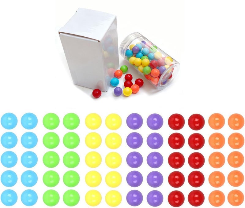 Witlans 60pcs Chinese Checker Game Replacement Balls6 Solid Color 14mm Acrylic Marbles for Marble Run Aggravation Traditional Games - Image 2