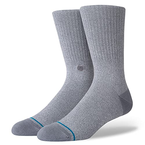 Stance Men's Icon Crew Socks, Gray, Medium - Image 4