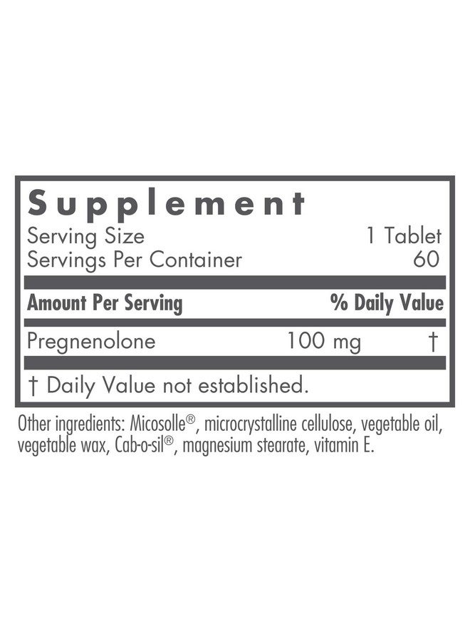 Nutricology Nutricology Pregnenolone Supplement - Progesterone Supplements, Hormone & Stress Support, Made from Non-GMO Wild Yam, Micronized Lipid Matrix, Plant-Sourced, 100mg Scored Tablets - 60 Count - Image 2